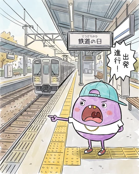 イラスト「鉄道の日」